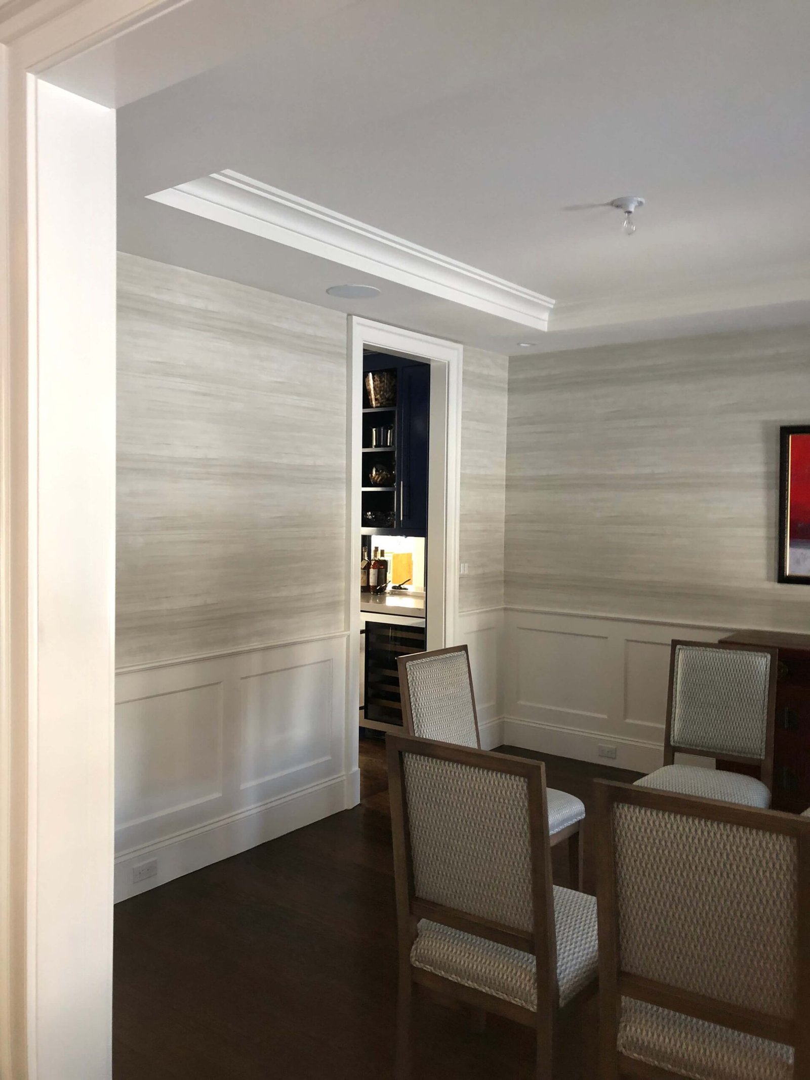 Elegant dining room with custom millwork